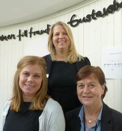 Sofia Vogel, Projektledare Gustavsbergsprojektet, Karin Jöback, Avdelningschef Tillväxtavdelningen och Majken Elfström, VA- och renhållningschef.